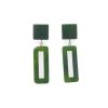 Tagua Earrings Hebi Dark green