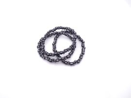 Set 3 Stück Masai Bracelets, Kenia schwarz/weiß