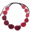 Tagua Kette Caro Matt Rot