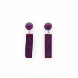 Tagua Earrings ENZO Plum