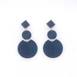 Tagua Earrings Modell A Petrol