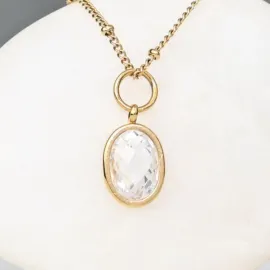 Necklace with Crystal Clear Zircon