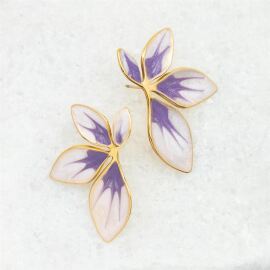 Flourish Lavender Leaf Earrings
