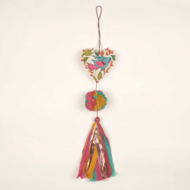 Deko Herz Vogel, mit Tassel und Bommel