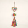 Deko Herz Vogel, mit Tassel und Bommel