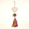 Deko Herz Vogel, mit Tassel und Bommel