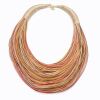 Seidencollier Mona Gold/Orange/Braun