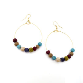 Kantha Sea & Sage Hoops