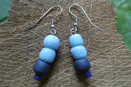 Ohrringe Color Block hellblau/blau