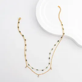 Sage & Gold Necklace