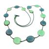 Tagua Necklace "Leilani" Petrol
