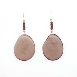 Tagua Earrings LEA Nougat