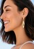 Earrings Leaves brushed gold