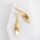Earrings Leaves brushed gold