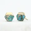 Oasis Turquoise & Gold Studs