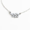 Rowen Leaf Necklace in Silver